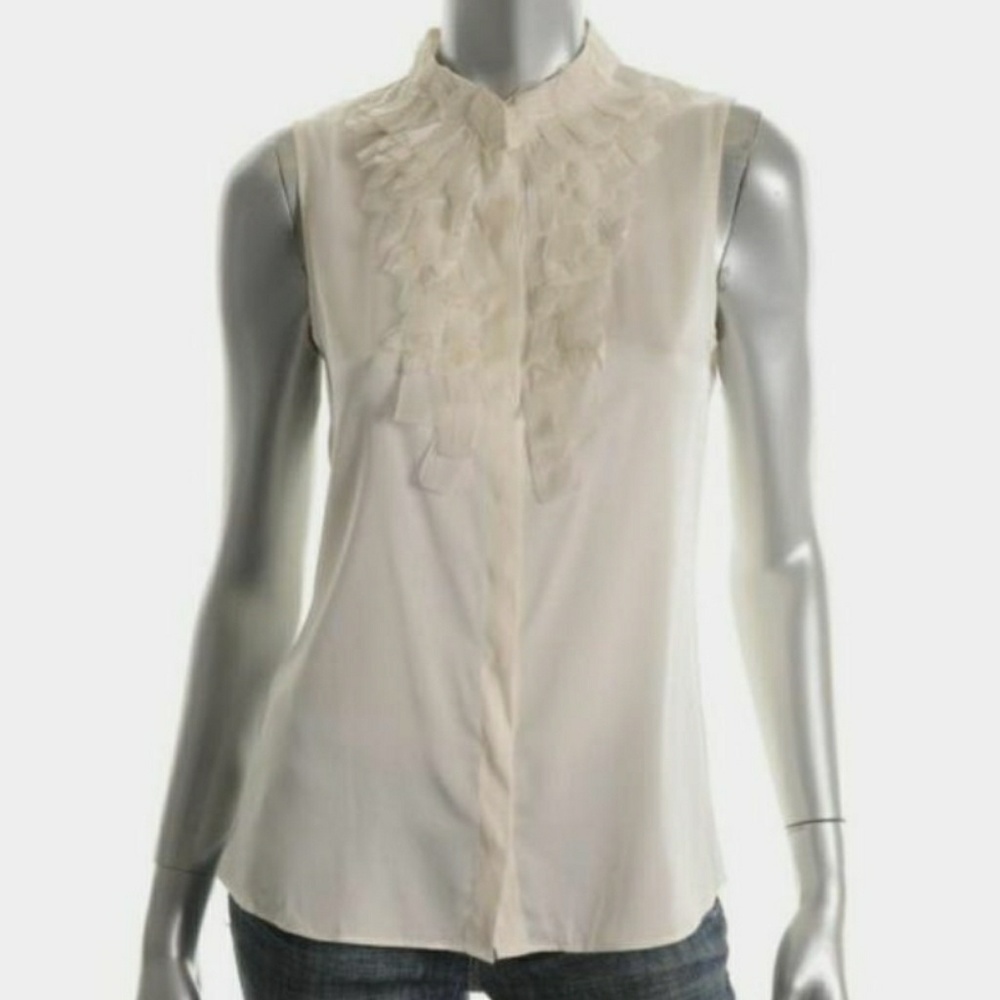 Sold! Elie Tahari Creme Dolores Blouse OBO